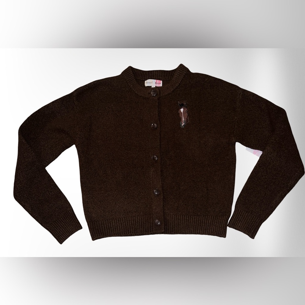 Cardigan Sweater w/embroidered Horse - Picture 2 of 5